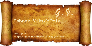 Gabner Viktória névjegykártya